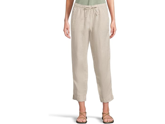 (取寄) エルエルビーン レディース プレミアム リネン ブリージー プル-オン アンクル パンツ L.L.Bean women Premium Linen Breezy Pull-On Ankle Pants Oatmeal