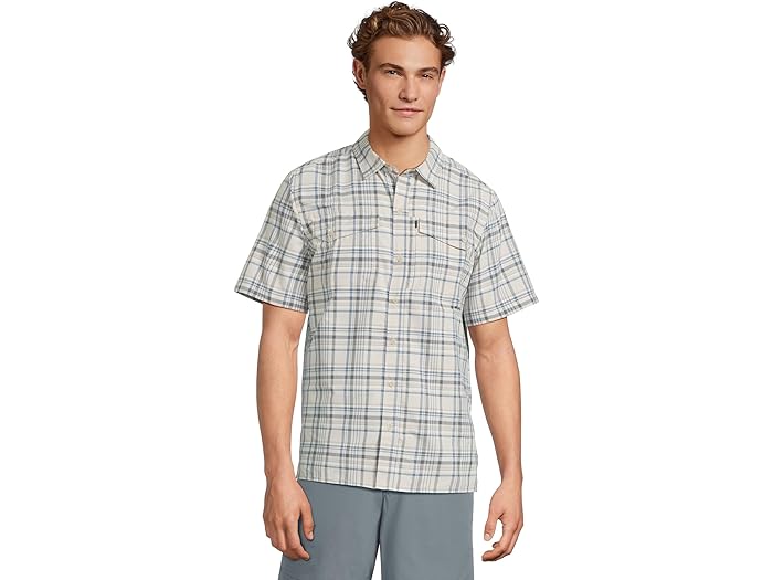 (取寄) エルエルビーン メンズ サンスマート クール ウィーブ ウーブン ショート スリーブ シャツ L.L.Bean men SunSmart Cool Weave Woven Short Sleeve Shirt Shore/Iron Blue