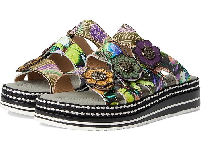 (取寄) ラルティストバイスプリングステップ レディース L'Artiste by Spring Step women Naomi-Monarch Olive Multi