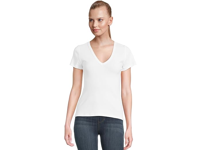 (取寄) リラ P レディース ショート スリーブ V-ネック Lilla P women Short Sleeve V-Neck White