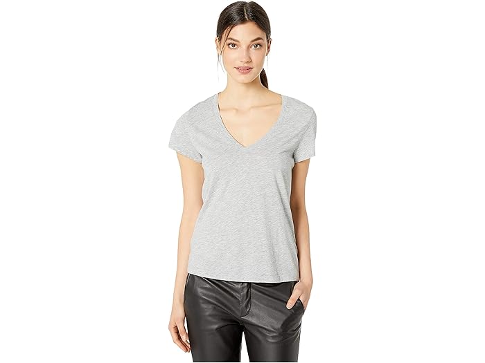 (取寄) スプレンディッド レディース ケイト ショート スリーブ モーダル ジャージ V-ネック ティー Splendid women Kate Short Sleeve Modal Jersey V-Neck Tee Heather Grey