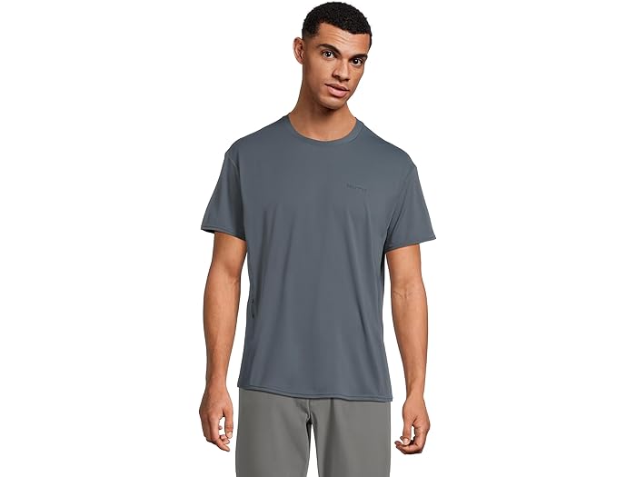 (取寄) マーモット メンズ クルー ショート スリーブ Marmot men AirExchange SolarShield Crew Short Sleeve Thunderhead