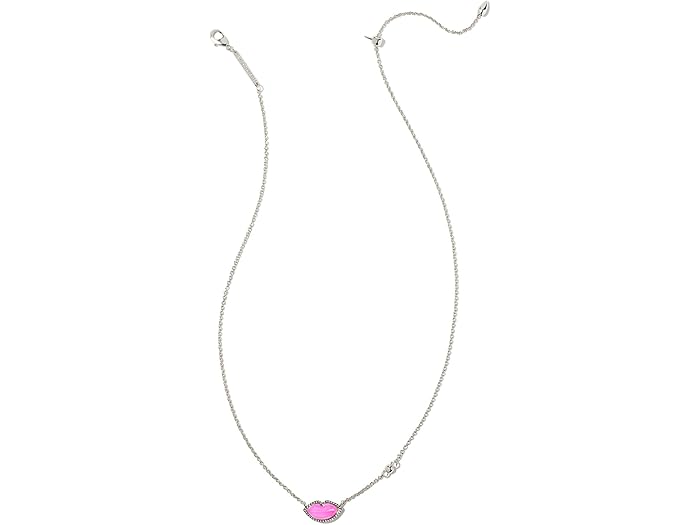 (取寄) ケンドラスコット レディース リップス ペンダント ネックレス Kendra Scott women Lips Pendant Necklace Silver Hot Pink Mother Of Pearl