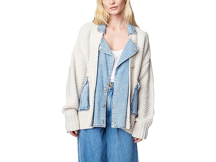 (取寄) ブランクニューヨーク レディース デニム アンド ニット カーディガン イン ラスト コール Blank NYC women Denim and Knit Cardigan in Last Call Last Call