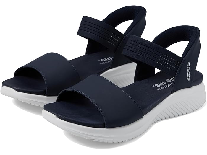 (取寄) スケッチャーズ スニーカー レディース ウルトラ フレックス 3.0 - サマービル ハンズ フリー スリップインズ SKECHERS women Ultra Flex 3.0 - Summerville Hands Free Slip-Ins Navy画像