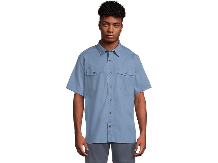 (取寄) エルエルビーン メンズ リバートン リップストップ シャツ, ショート スリーブ L.L.Bean men Riverton Ripstop Shirt, Short Sleeve Delta Blue