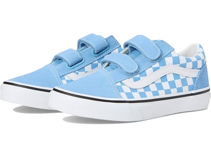 (取寄) バンズ キッズ キッズ オールド スクール V (リトル キッド) Vans Kids kids Old Skool V (Little Kid) Color Theory Checkerboard Heritage Blue
