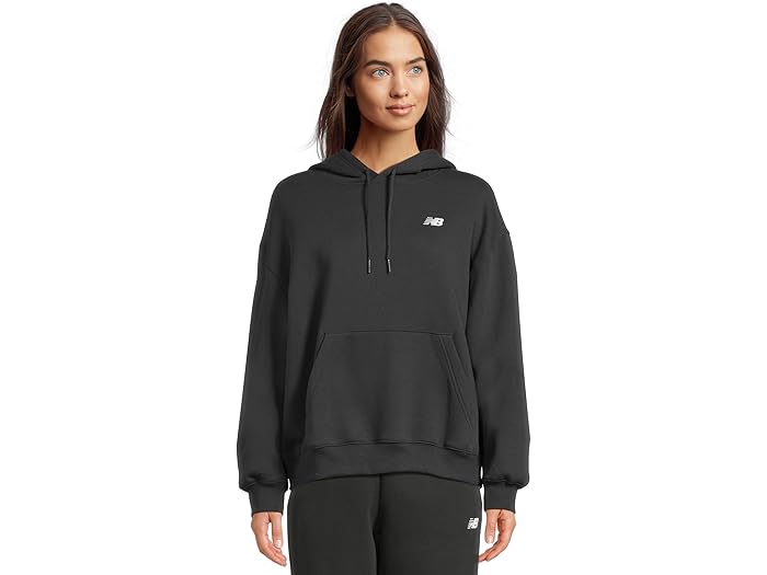 (取寄) ニューバランス レディース スポーツ エッセンシャル フリース ブーディ New Balance women Sport Essentials Fleece Hoodie Black