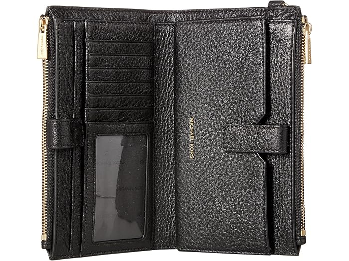 (取寄) マイケルコース レディース アデル ダブル-ジップ リスレット 7+ MICHAEL Michael Kors women Adele Double-Zip Wristlet 7+ Black