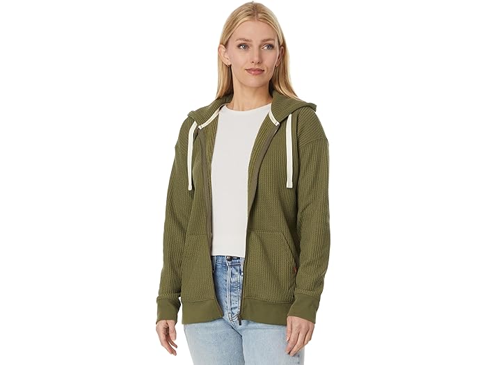 (取寄) エルエルビーン レディース バーチウッド ブラッシュ ワッフル フル ジップ ブーディ L.L.Bean women Birchwood Brushed Waffle Full Zip Hoodie Mountain Spruce