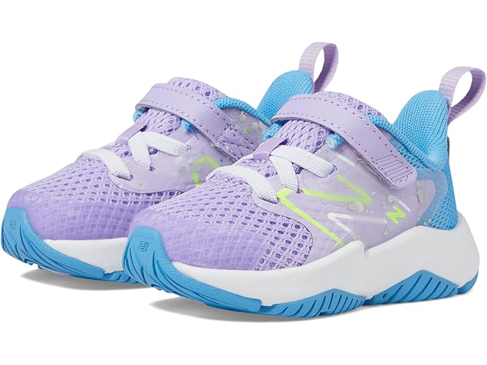 (取寄) ニューバランス キッズ レイヴ ラン V2 バンジー レース ウィズ トップ ストラップ New Balance Kids kids Rave Run v2 Bungee Lace with Top Strap (Infant/Toddler) Lilac Glo/Sky Blue