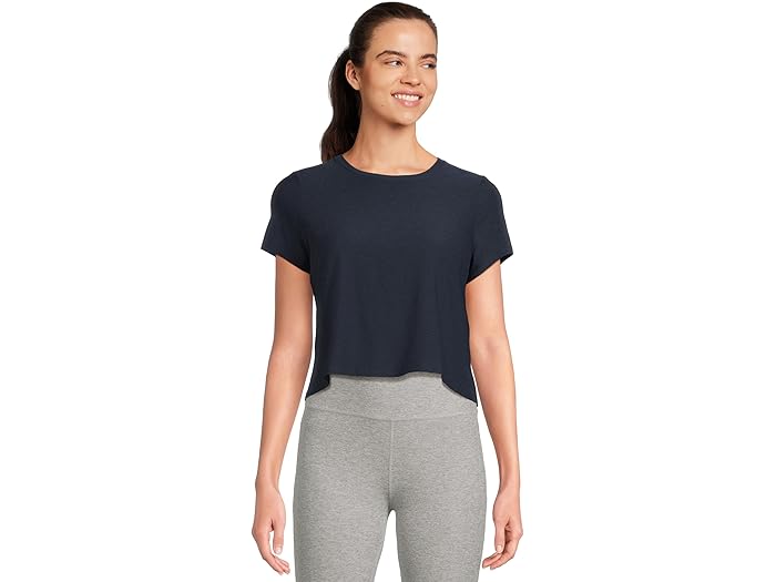 (取寄) ビヨンドヨガ レディース フェザーウェイト シュプリーム クロップド ティー Beyond Yoga women Featherweight Supreme Cropped Tee Nocturnal Navy 14,875円
