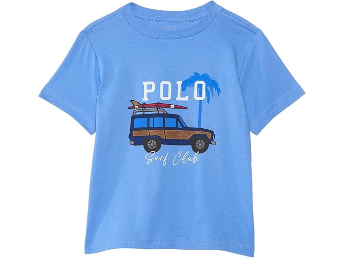 (取寄) ラルフローレン キッズ ボーイズ コットン ジャージ ティー (トドラー/リトル キッド) Polo Ralph Lauren Kids boys Car-Print Cotton Jersey Tee (Toddler/Little Kid) Harbor Island Blue