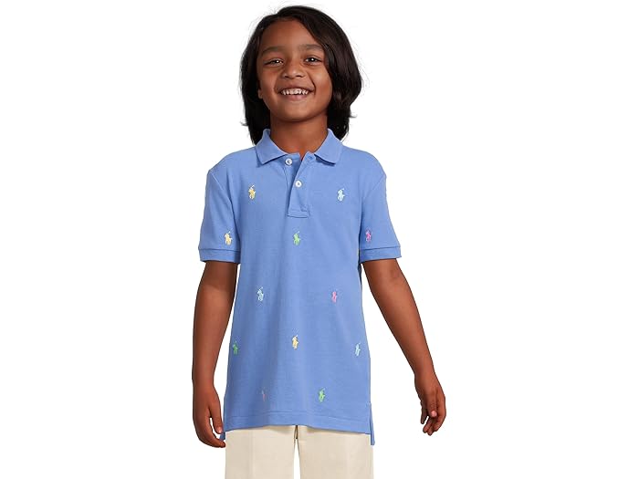 (取寄) ラルフローレン キッズ ボーイズ ポロ ポニー コットン メッシュ ポロ シャツ (トドラー/リトル キッド) Polo Ralph Lauren Kids boys Polo Pony Cotton Mesh Polo Shirt (Toddler/Little Kid) Scottsdale Blue