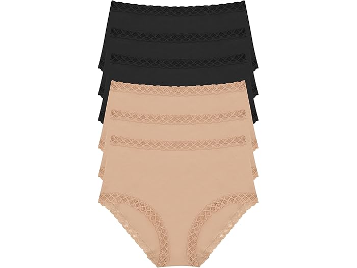 (取寄) ナトリ レディース ブリス フル ブリーフ 6-パック Natori women Bliss Full Brief 6-Pack Black/Black/Black/Cafe/Cafe/Cafe