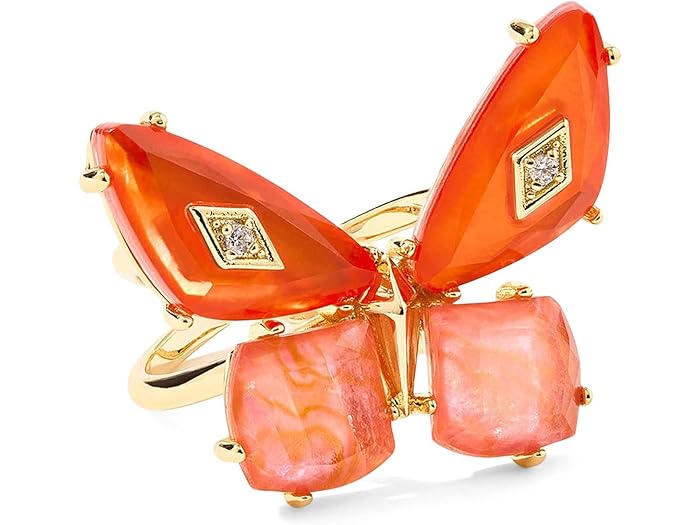 (取寄) ケンドラスコット レディース ビアンカ バタフライ カクテル リング Kendra Scott women Bianca Butterfly Cocktail Ring Gold Orange Mix