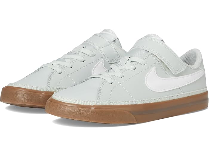 (取寄) ナイキ キッズ ボーイズ コート レガシー (リトル キッド) Nike Kids boys Court Legacy (Little Kid) Light Silver/White/Gum Dark Brown