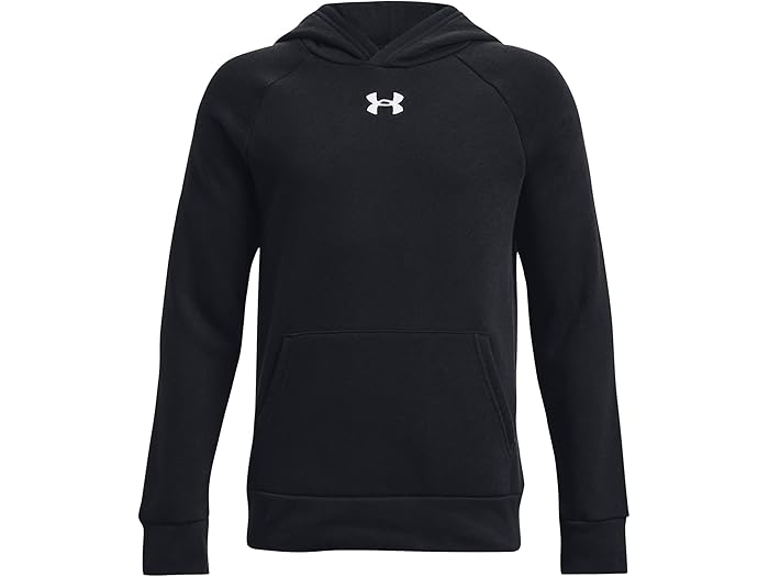 (取寄) アンダーアーマー キッズ ボーイズ ライバル フリース ブーディ (ビッグ キッド) Under Armour Kids boys Rival Fleece Hoodie (Big Kid) Black/White