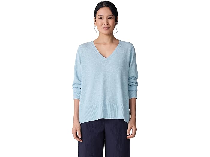 (取寄) アイリーン フィッシャー レディース V-ネック セーター Eileen Fisher women V-Neck Sweater Pale Sky