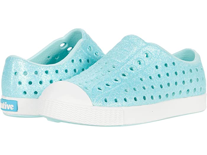 取寄 ネイティブシューズ キッズ ガールズ ジェファーソン ブリング グリッター トドラー リトル Native Shoes Kids Girls Jefferson Bling Glitter Toddler Little Kid Piedmont Shell White 最高級