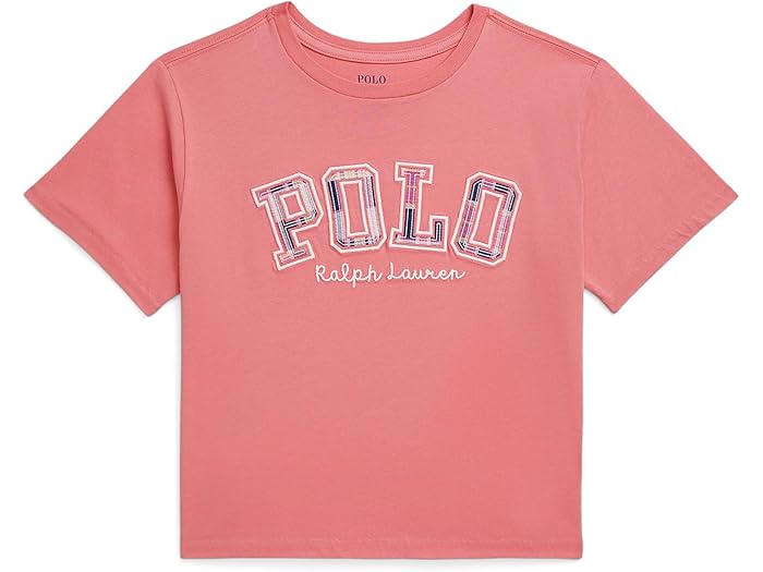 (取寄) ラルフローレン キッズ ガールズ ロゴ コットン ジャージ ボクシー ティー (ビッグ キッド) Polo Ralph Lauren Kids girls Logo Cotton Jersey Boxy Tee (Big Kid) Faded Peony