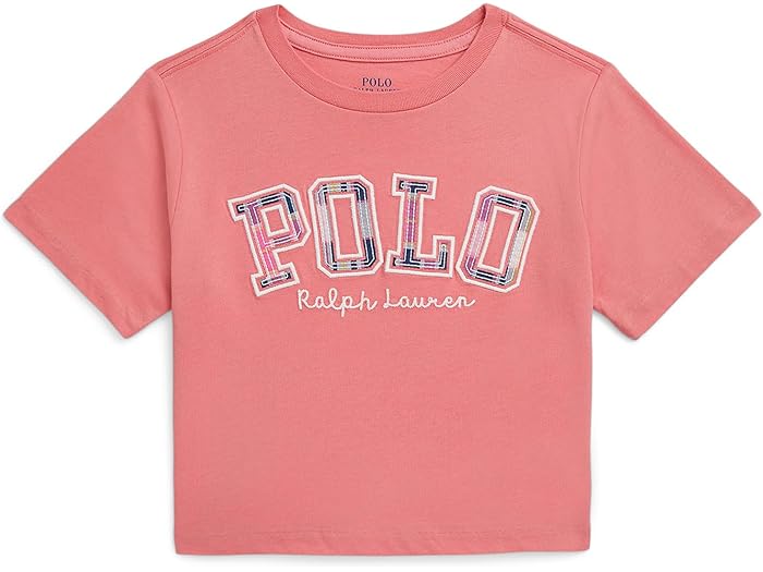 (取寄) ラルフローレン キッズ ガールズ ロゴ コットン ジャージ ボクシー ティー (トドラー/リトル キッド) Polo Ralph Lauren Kids girls Logo Cotton Jersey Boxy Tee (Toddler/Little Kid) Faded Peony