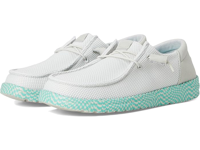 (取寄) ヘイ デュード レディース ウェンディ ファンク ワープト ゲオ Hey Dude women Wendy Funk Warped Geo Grey/Aqua