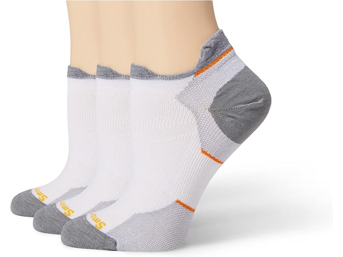 (取寄) スマートウール レディース ラン ゼロ クッション ロウ アンクル ソックス 3-パック Smartwool women Run Zero Cushion Low Ankle Socks 3-Pack White