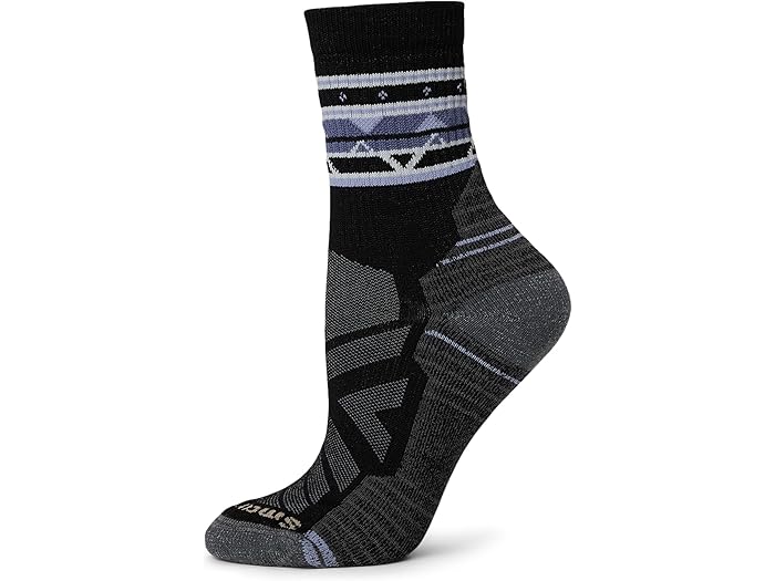 (取寄) スマートウール レディース ハイク ライト クッション ジグ ザッグ バレー ミッド クルー ソックス Smartwool women Hike Light Cushion Zig Zag Valley Mid Crew Socks Black