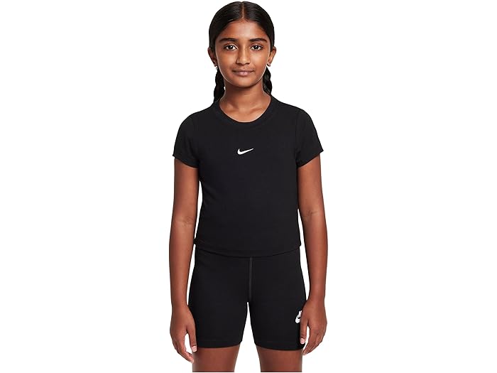 (取寄) ナイキ キッズ ガールズ スポーツウェア クロップド Tシャツ (リトル キッド/ビッグ キッド) Nike Kids girls Sportswear Cropped T-shirt (Little Kid/Big Kid) Black