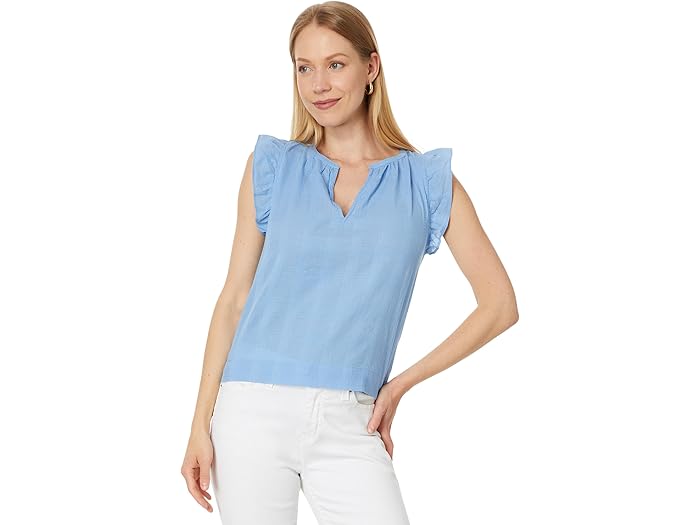 (取寄) リラ P レディース フラッター スリーブ スプリット ネック Lilla P women Flutter Sleeve Split Neck Harbor