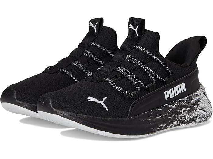 (取寄) プーマ キッズ キッズ ソフトライド ワン4オール スリッポン シューズ (リトル キッド) PUMA Kids kids Softride One4All Slip-On Shoes (Little Kid) Black/White 1