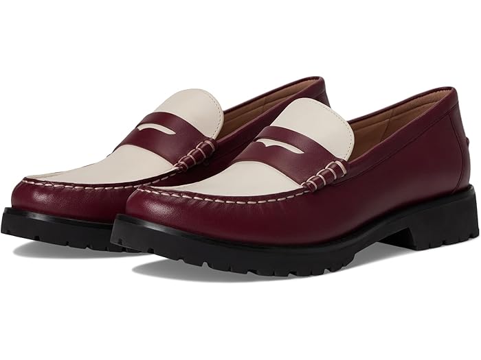 (取寄) コールハーン レディース トリーナ ラグ ローファーズ Cole Haan women Treena Lug Loafers Black Garnet Box Leather/Ivory Box 24,034円