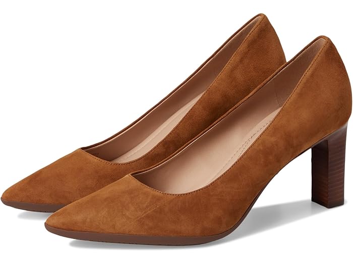 (取寄) コールハーン レディース グランド アンビション 2.0 アンジェリカ パンプス Cole Haan women Grand Ambition 2.0 Angelica Pumps Tobacco Suede/Brown Stack