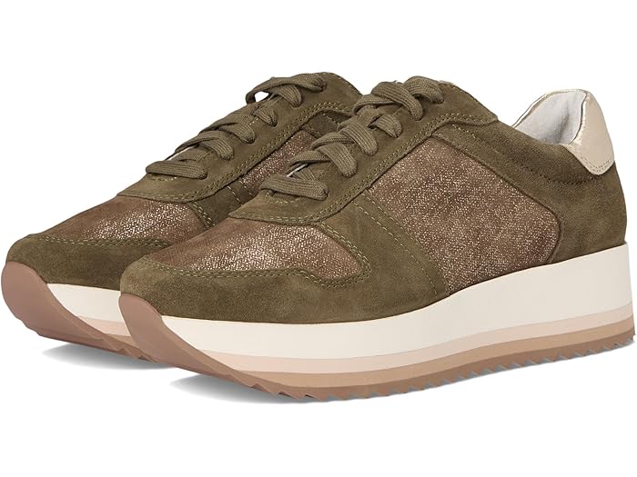 (取寄) ジョンストン&マーフィー レディース グレイシー カラーブロック レース-アップ Johnston & Murphy women Gracie Color-Block Lace-Up Olive/Metallic