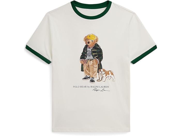 (取寄) ラルフローレン キッズ ボーイズ ポロ ベアー コットン リンガー ティー (ビッグ キッド) Polo Ralph Lauren Kids boys Polo Bear Cotton Ringer Tee (Big Kid) Nevis/New Forest