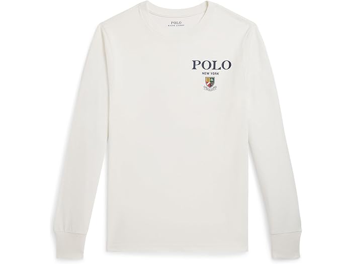 (取寄) ラルフローレン キッズ ボーイズ コットン ロング-スローブ グラフィック ティー (ビッグ キッド) Polo Ralph Lauren Kids boys Cotton Long-Sleeve Graphic Tee (Big Kid) Nevis