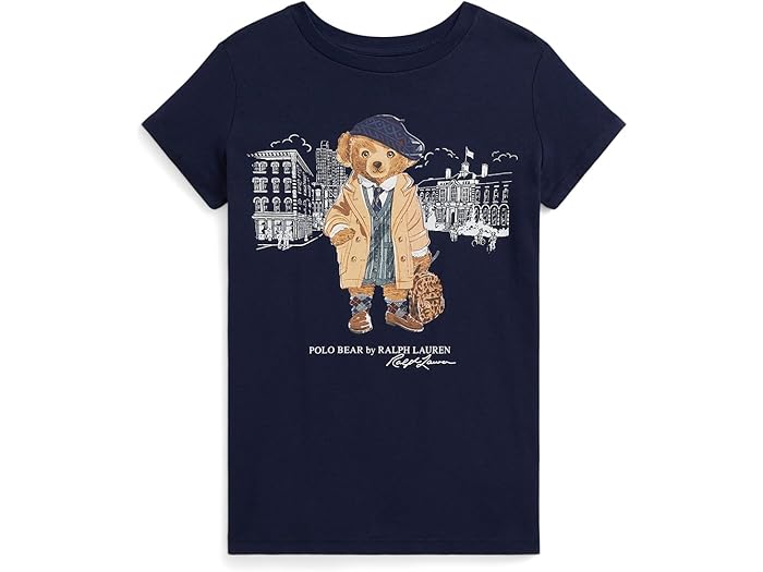 (取寄) ラルフローレン キッズ ガールズ ポロ ベアー コットン ジャージ ティー (ビッグ キッド) Polo Ralph Lauren Kids girls Polo Bear Cotton Jersey Tee (Big Kid) Refined Navy