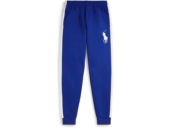 (取寄) ラルフローレン キッズ ボーイズ ストライプド ダブルニット ジョガー パンツ (ビッグ キッド) Polo Ralph Lauren Kids boys Striped Double-Knit Jogger Pants (Big Kid) Classic Azure/White