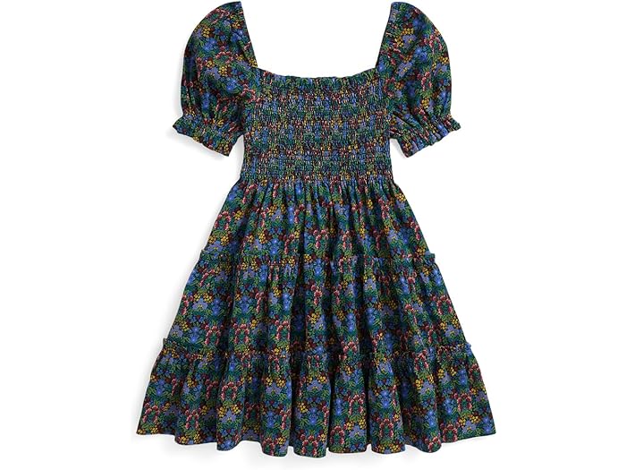 (取寄) ラルフローレン キッズ ガールズ フローラル スモック コットン ジャージ ドレス (トドラー/リトル キッド) Polo Ralph Lauren Kids girls Floral Smocked Cotton Jersey Dress (Toddler/Little Kid) Chrystie Floral Navy 15,607円