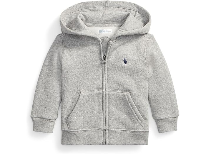 (取寄) ラルフローレン キッズ ボーイズ フリース フル-ジップ ブーディ (インファント) Polo Ralph Lauren Kids boys Fleece Full-zip Hoodie (Infant) Dark Sport Heather