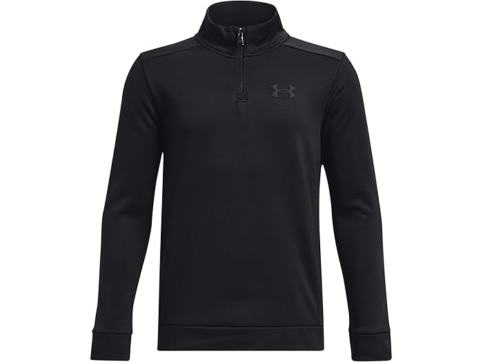 (取寄) アンダーアーマー キッズ ボーイズ フリース 1/4 ジップ (ビッグ キッズ) Under Armour Kids boys Fleece 1/4 Zip (Big Kids) Black/Black