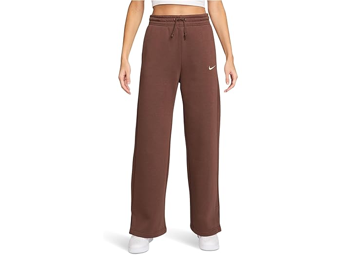 (取寄) ナイキ レディース スポーツウェア フェニックス フリース ハイウエスト ワイド-レッグ パンツ Nike women Sportswear Phoenix Fleece High-waisted Wide-leg Pants Fauna Brown/Sail