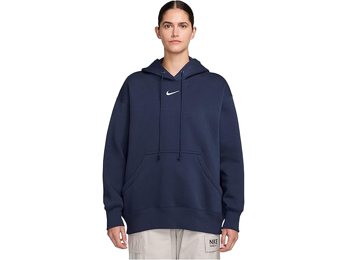(取寄) ナイキ レディース スポーツウェア フェニックス フリース オーバーサイズ プルオーバー ブーディ Nike women Sportswear Phoenix Fleece Oversized Pullover Hoodie Midnight Navy/Sail