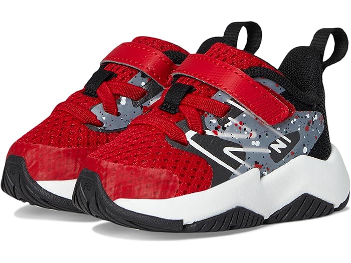 (取寄) ニューバランス キッズ キッズ レイヴ ラン V2 バンジー レース ウィズ トップ ストラップ (インファント/トドラー) New Balance Kids kids Rave Run v2 Bungee Lace with Top Strap (Infant/Toddler) Team Red/Black/Black Cement