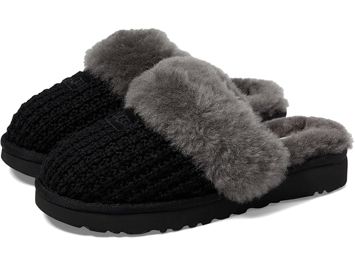 (取寄) アグ レディース コージー ニット スリッパ UGG women Cozy Knit Slipper New Black