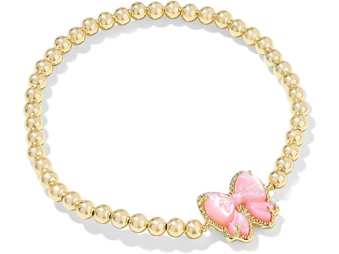 (取寄) ケンドラスコット レディース ヘイリー ボウ ストレッチ ブレスレット Kendra Scott women Haley Bow Stretch Bracelet Gold Blush Mother Of Pearl