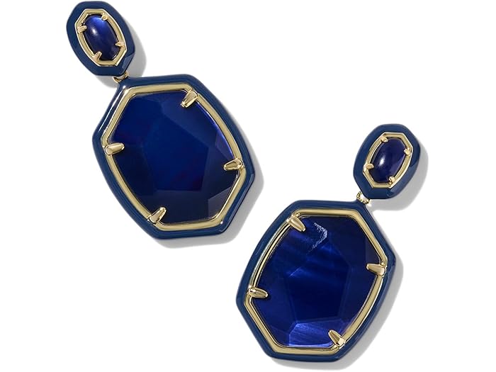 (取寄) ケンドラスコット レディース ダフネ エナメル フレーム ドロップ イヤリングス Kendra Scott women Daphne Enamel Frame Drop Earrings Navy Mother Of Pearl