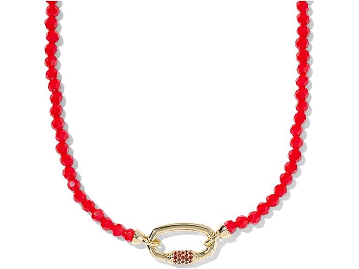 (取寄) ケンドラスコット レディース エメリー ビーデッド ストランド ネックレス Kendra Scott women Emery Beaded Strand Necklace Gold Red Glass