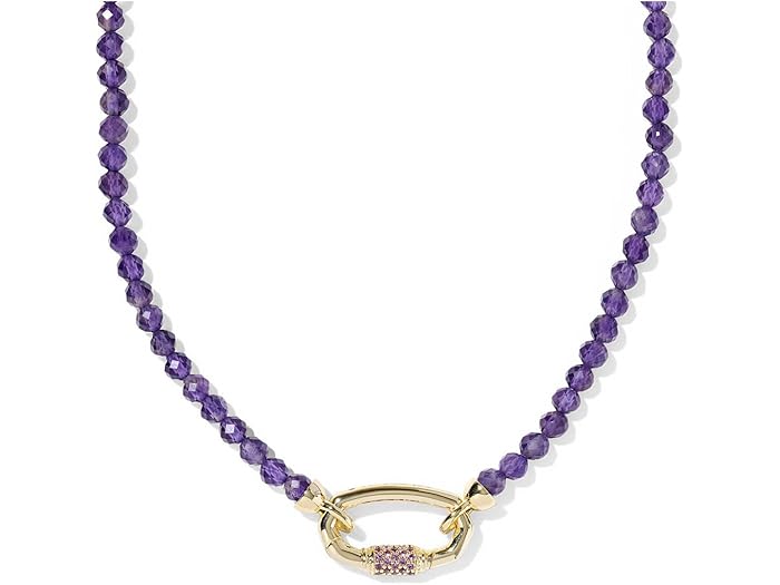 (取寄) ケンドラスコット レディース エメリー ビーデッド ストランド ネックレス Kendra Scott women Emery Beaded Strand Necklace Gold Drk Purple Amethyst